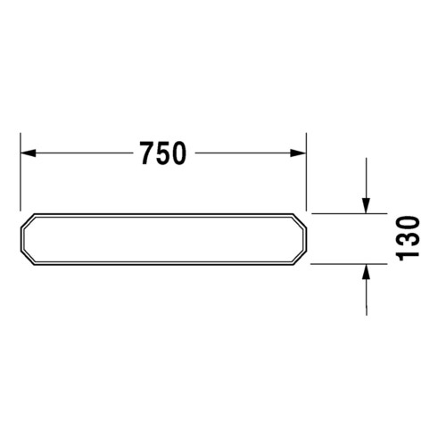 Immagine di Duravit 1930 mensola 75 cm, rivestimento Wondergliss, colore bianco 08927500001