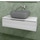 Flaminia BOX base portalavabo sospesa, 1 cassetto, L.95 P.37 H.25 cm, con top e foro per lavabo da appoggio, finitura oj bianco BX994+BXPR38OJB