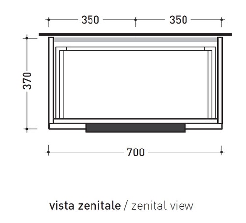 Immagine di Flaminia BOX base portalavabo sospesa, 1 cassetto, L.70 P.37 H.50 cm, con top e foro per lavabo da appoggio, finitura ok arly BX804+BXPR38ARL