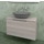 Flaminia BOX base portalavabo sospesa, 1 cassetto, L.85 P.37 H.50 cm, con top e foro per lavabo da appoggio, finitura oj grigio BX810+BXPR38OJG