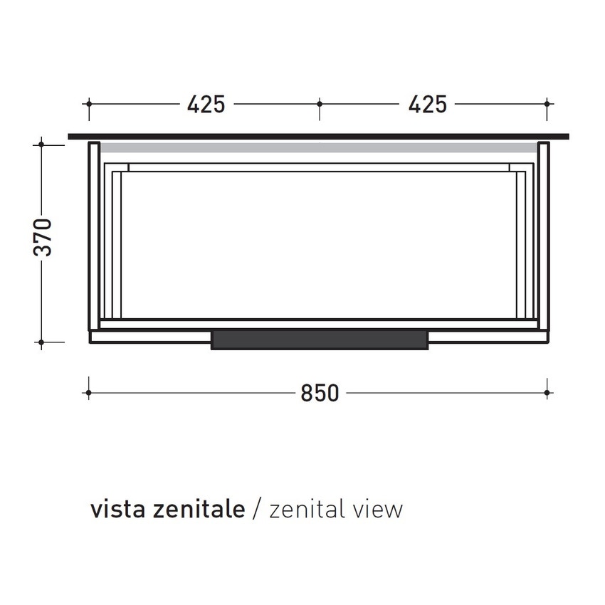 Immagine di Flaminia BOX base portalavabo sospesa, 1 cassetto, L.85 P.37 H.50 cm, con top e foro per lavabo da appoggio, finitura oj grigio BX810+BXPR38OJG