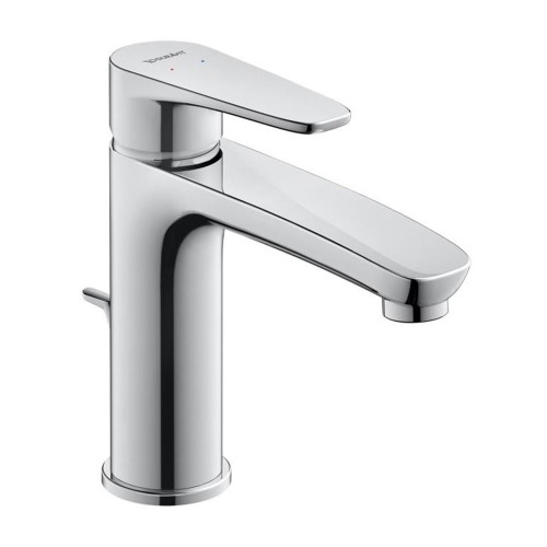 Immagine di Duravit B.1 miscelatore monocomando per lavabo taglia M con scarico e saltarello finitura cromo B11020001010
