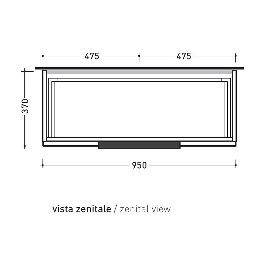 Immagine di Flaminia BOX base portalavabo sospesa, 1 cassetto, L.95 P.37 H.50 cm, con top e foro per lavabo da appoggio, finitura oj canapa BX822+BXPR38OJC