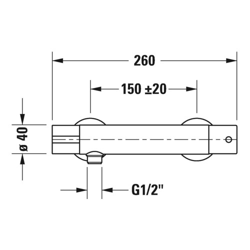 Immagine di Duravit B.1 miscelatore termostatico doccia esterno finitura cromo B14220000010