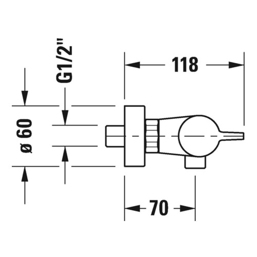 Immagine di Duravit B.1 miscelatore termostatico doccia esterno finitura cromo B14220000010