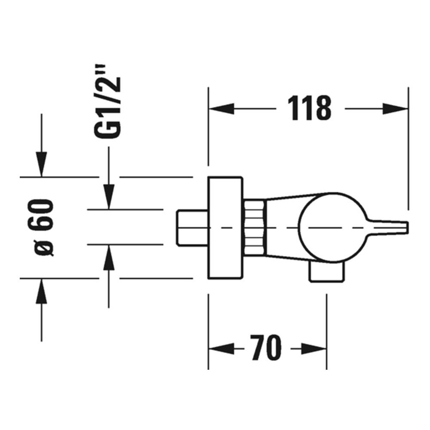 Immagine di Duravit B.1 miscelatore termostatico doccia esterno finitura cromo B14220000010
