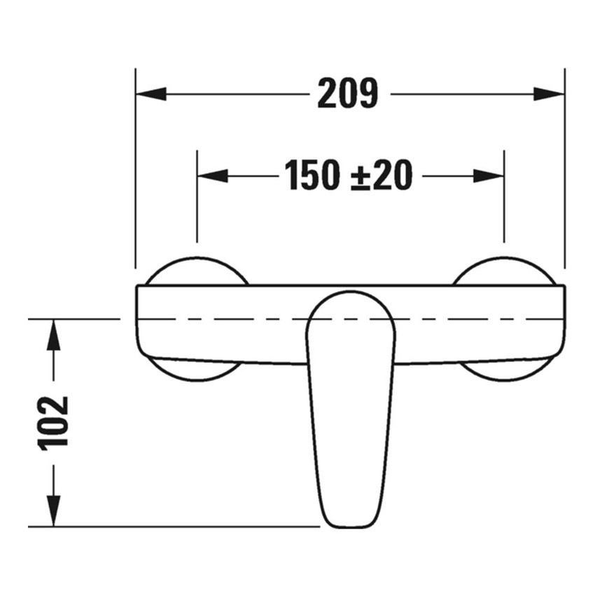 Immagine di Duravit B.1 miscelatore monocomando doccia esterno finitura cromo B14230000010