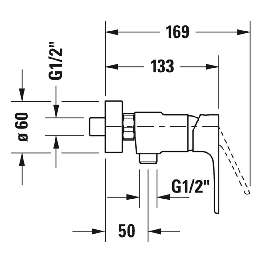 Immagine di Duravit B.1 miscelatore monocomando doccia esterno finitura cromo B14230000010