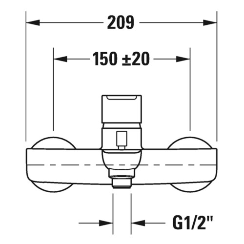Immagine di Duravit B.1 miscelatore monocomando doccia esterno con deviatore finitura cromo B15230000010