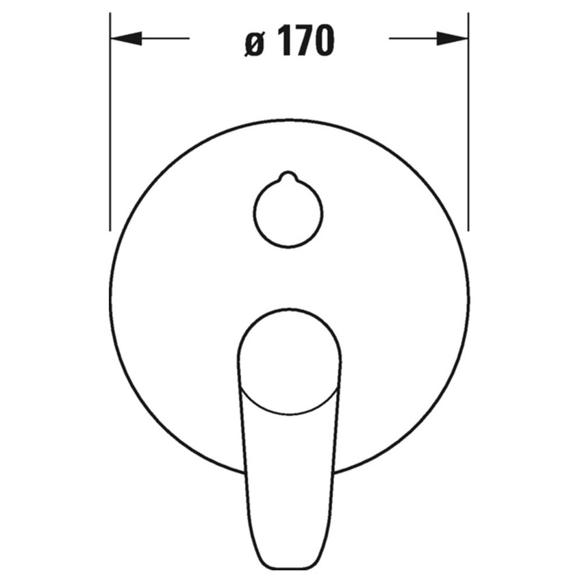 Immagine di Duravit B.1 miscelatore monocomando vasca a incasso con deviatore finitura cromo B15210012010