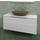 Flaminia BOX base portalavabo sospesa, 1 cassetto, L.120 P.37 H.50 cm, con top e foro per lavabo da appoggio, finitura oj bianco BX944+BXPR38OJB
