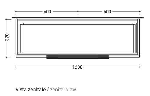 Immagine di Flaminia BOX base portalavabo sospesa, 1 cassetto, L.120 P.37 H.50 cm, con top e foro per lavabo da appoggio, finitura oj bianco BX944+BXPR38OJB