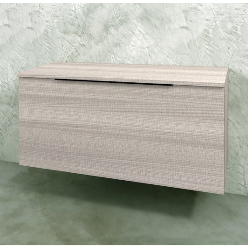 Immagine di Flaminia BOX base sospesa, 1 cassetto, L.105 P.37 H.50 cm, con top, finitura oj grigio BX434+BXPR38OJG