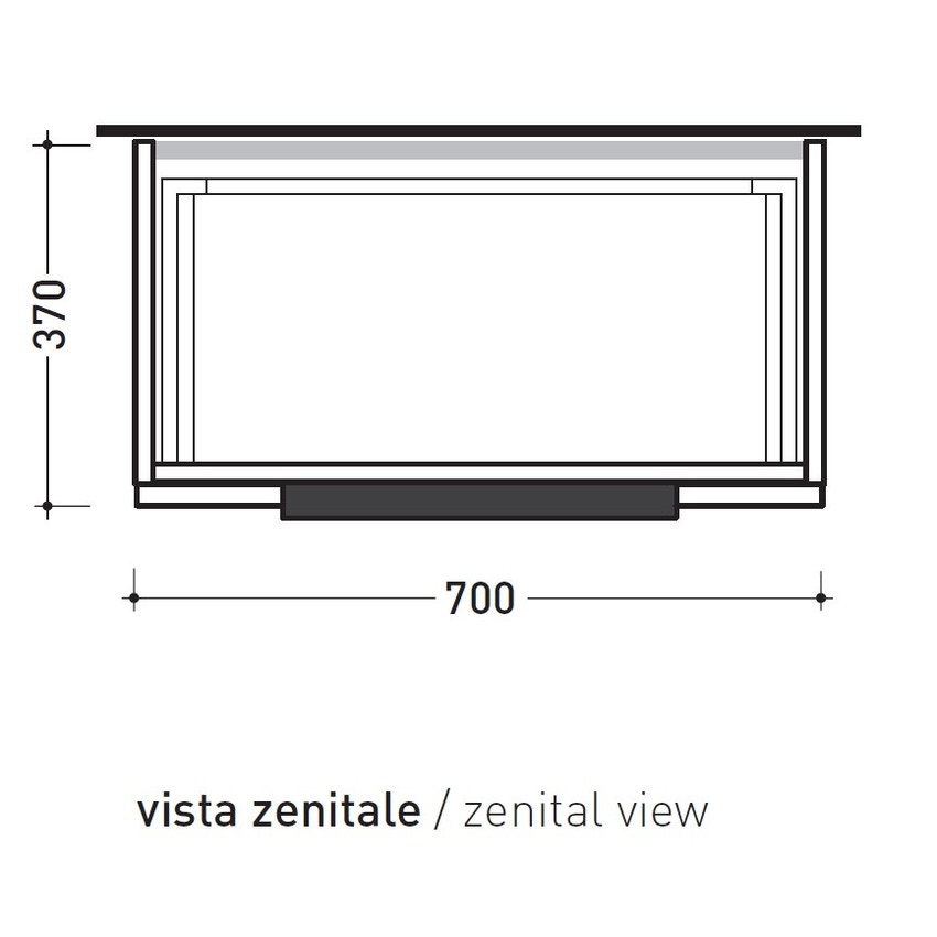 Immagine di Flaminia BOX base sospesa, 2 cassetti, L.70 P.37 H.50 cm, con top, finitura oj grigio BX424+BXPR38OJG
