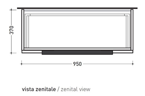 Immagine di Flaminia BOX base sospesa, 2 cassetti, L.95 P.37 H.50 cm, con top, finitura oj bianco BX432+BXPR38OJB