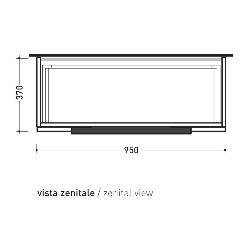 Immagine di Flaminia BOX base sospesa, 2 cassetti, L.95 P.37 H.50 cm, con top, finitura oj bianco BX432+BXPR38OJB