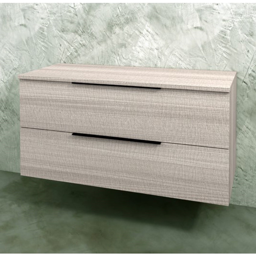 Immagine di Flaminia BOX base sospesa, 2 cassetti, L.95 P.37 H.50 cm, con top, finitura oj bianco BX432+BXPR38OJB