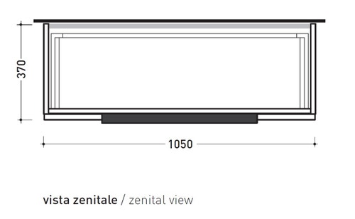 Immagine di Flaminia BOX base sospesa, 2 cassetti, L.105 P.37 H.50 cm, con top, finitura oj canapa BX436+BXPR38OJC