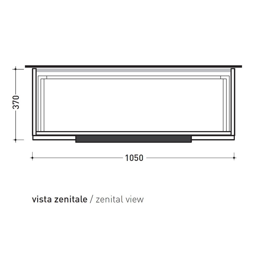 Immagine di Flaminia BOX base sospesa, 2 cassetti, L.105 P.37 H.50 cm, con top, finitura oj canapa BX436+BXPR38OJC