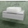 Flaminia BOX base portalavabo sospesa, 1 cassetto, L.85 P.50 H.25 cm, con top e foro per lavabo da appoggio, finitura oj bianco BX993+BXPR51OJB