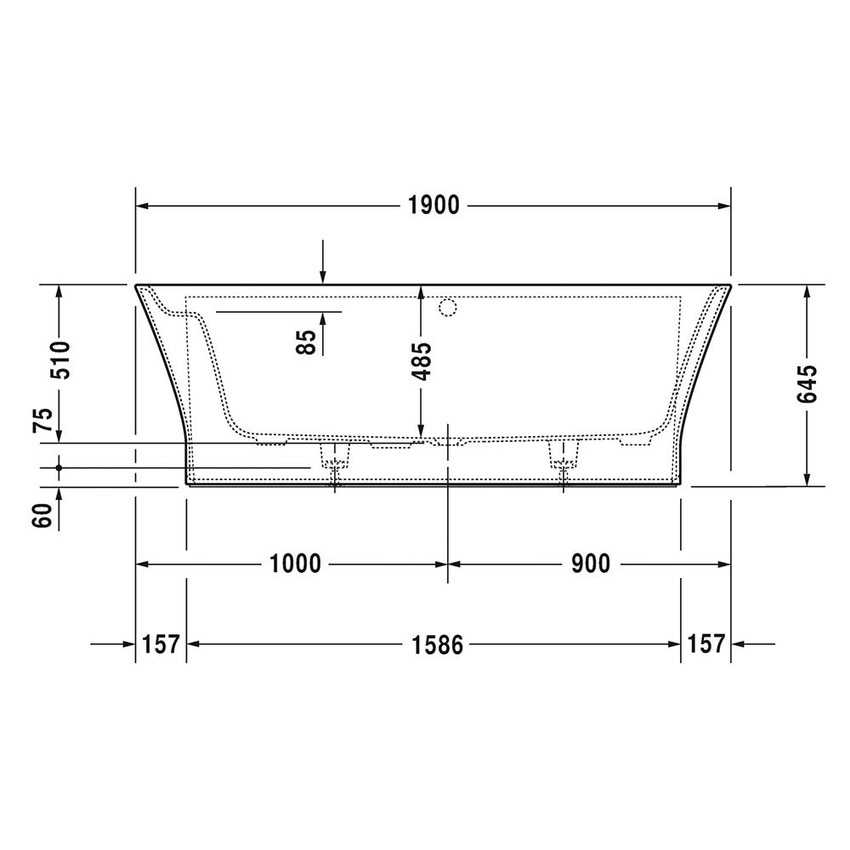 Immagine di Duravit CAPE COD vasca idromassaggio a incasso angolare a sinistra e destra, con rivestimento con sistema d'aria, colore bianco finitura opaco 760364000AS0000