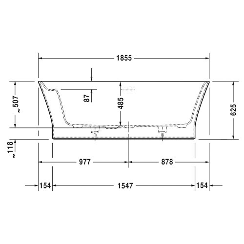 Immagine di Duravit CAPE COD vasca da bagno freestanding ovale, colore bianco 700330000000000