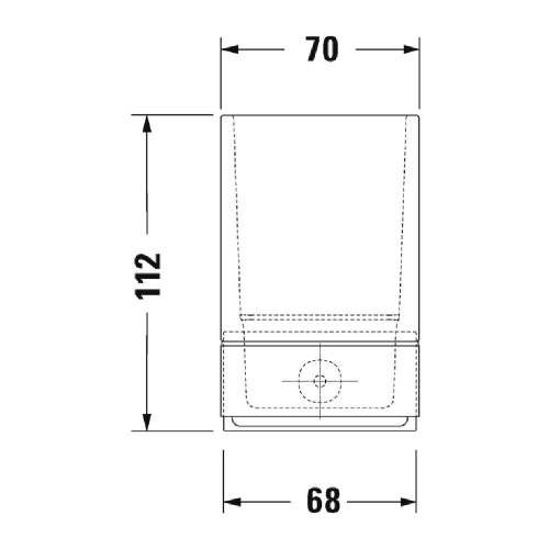 Immagine di Duravit KARREE portabicchiere in vetro satinato finitura cromo 0099511000