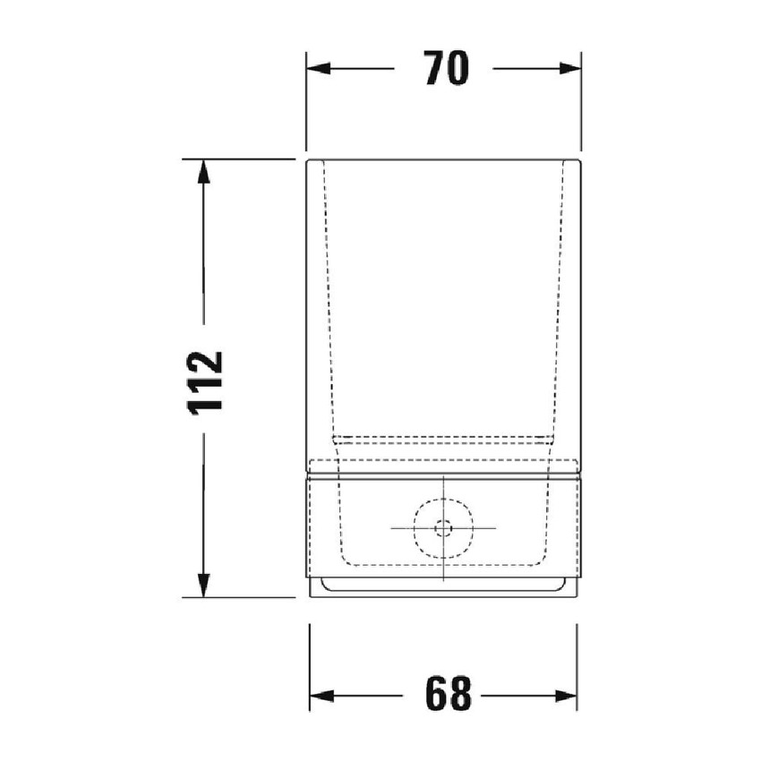 Immagine di Duravit KARREE portabicchiere in vetro satinato finitura cromo 0099511000