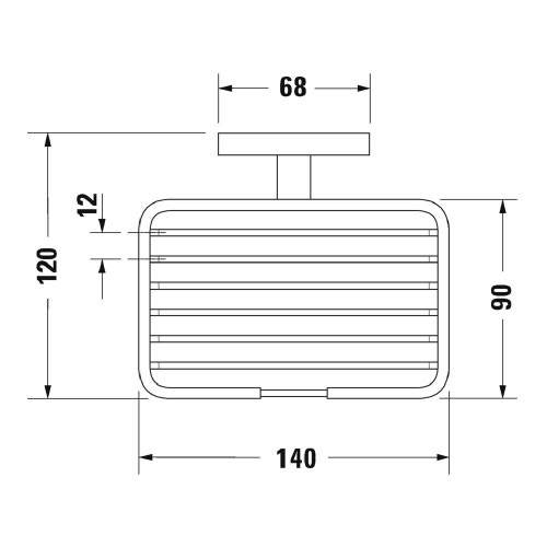 Immagine di Duravit KARREE griglia portasapone finitura cromo 0099531000