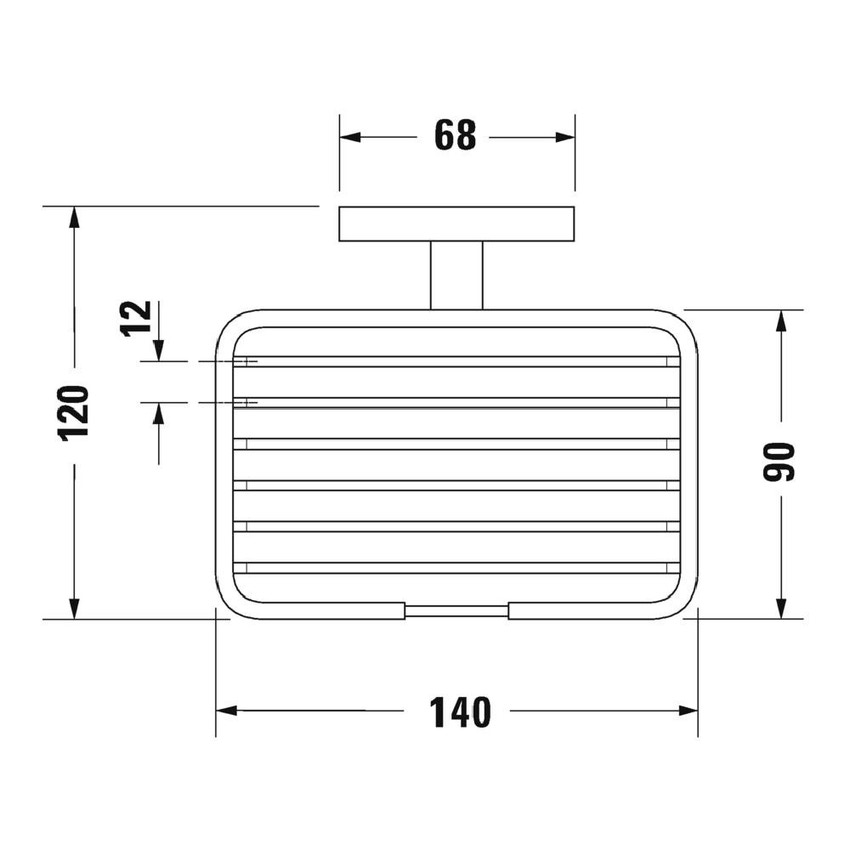 Immagine di Duravit KARREE griglia portasapone finitura cromo 0099531000