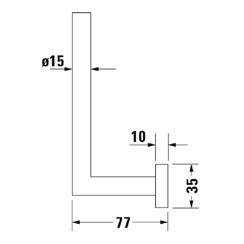 Immagine di Duravit KARREE portarotolo di scorta finitura cromo 0099561000