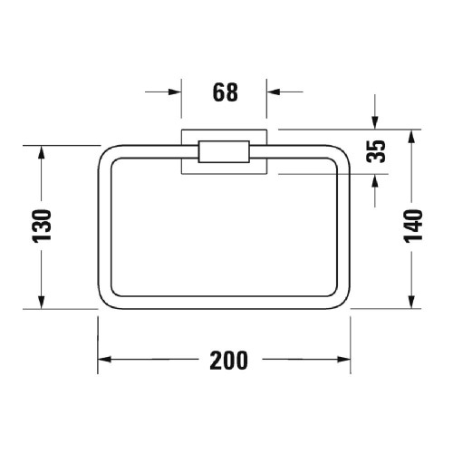 Immagine di Duravit KARREE portasciugamani ad anello finitura cromo 0099611000
