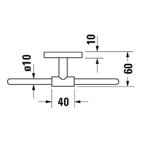 Immagine di Duravit KARREE portasciugamani ad anello finitura cromo 0099611000