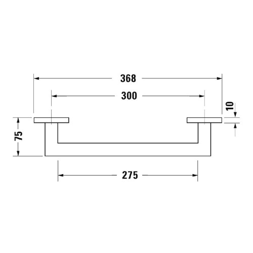 Immagine di Duravit KARREE maniglia per vasca finitura cromo 0099631000