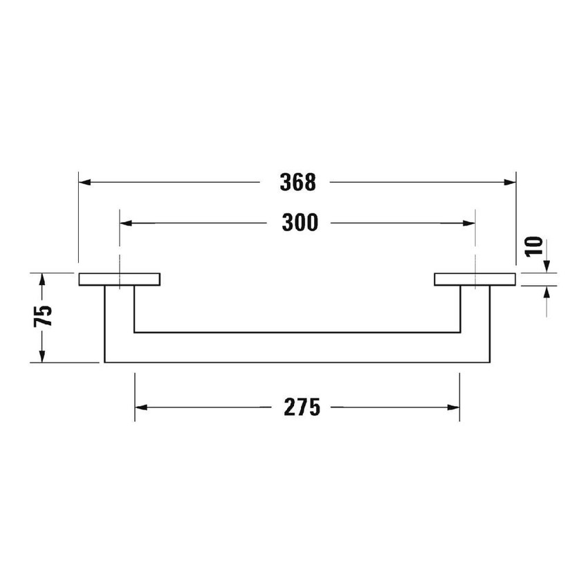 Immagine di Duravit KARREE maniglia per vasca finitura cromo 0099631000