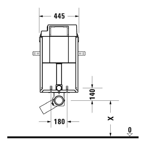 Immagine di Duravit DURASYSTEM modulo per vaso per pareti in muratura 115 cm WD1005000000