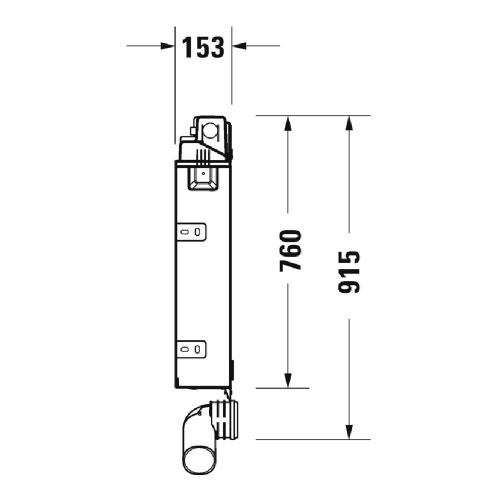 Immagine di Duravit DURASYSTEM modulo per vaso per pareti in muratura 115 cm WD1005000000
