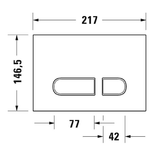 Immagine di Duravit DURASYSTEM placca di comando A1 per vaso finitura bianco WD5001011000