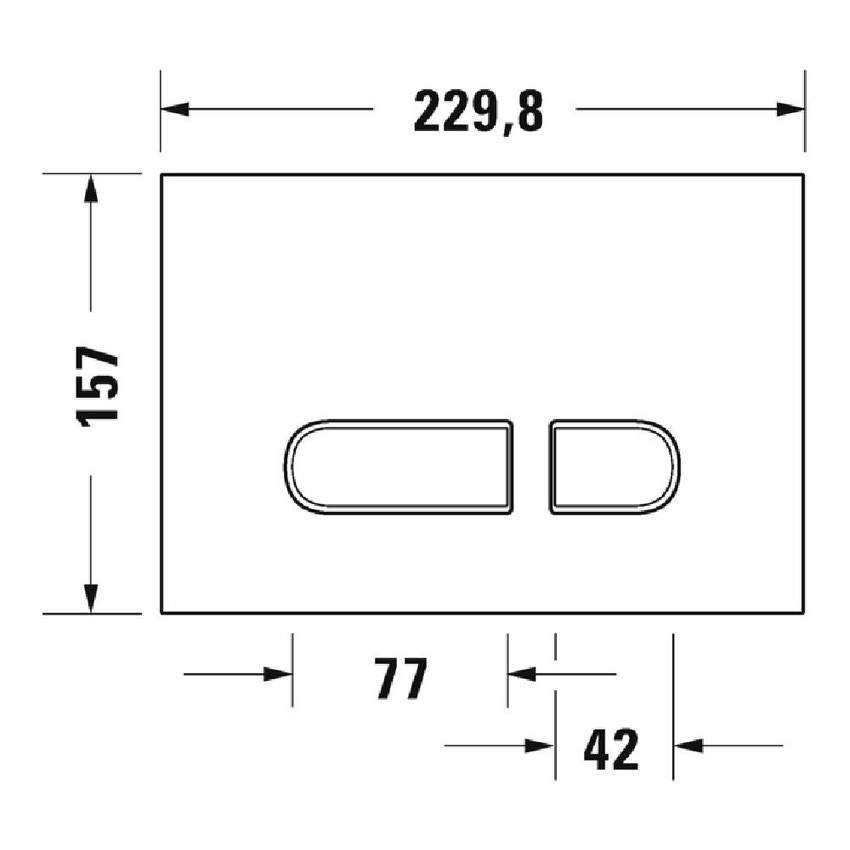 Immagine di Duravit DURASYSTEM placca di comando A1 per vaso finitura vetro bianco WD5002012000