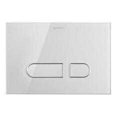 Immagine di Duravit DURASYSTEM placca di comando A1 per vaso finitura vetro bianco WD5002012000