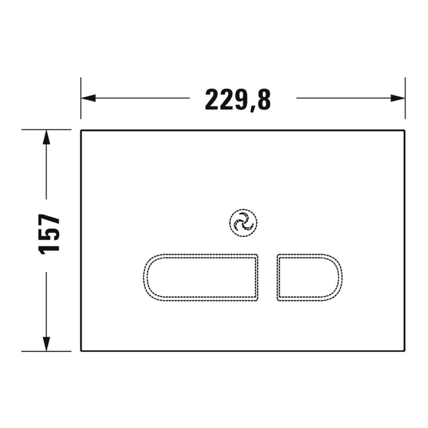 Immagine di Duravit DURASYSTEM placca di comando A2 per vaso finitura vetro bianco WD5003012000