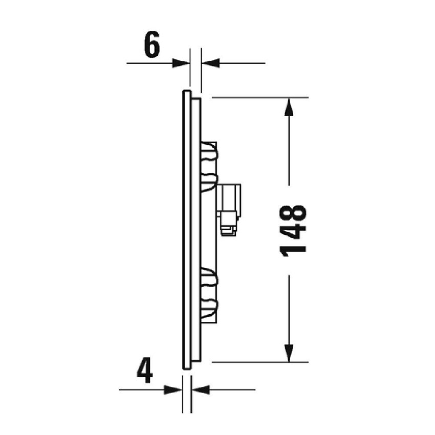 Immagine di Duravit DURASYSTEM placca di comando A2 per vaso finitura vetro bianco WD5003012000