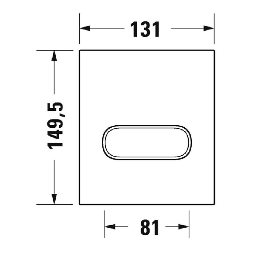 Immagine di Duravit DURASYSTEM placca di comando A1 per orinatoio finitura cromo WD5004021000