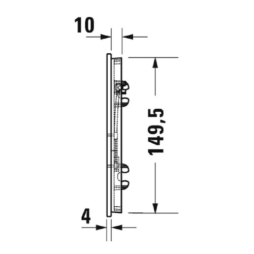 Immagine di Duravit DURASYSTEM placca di comando A1 per orinatoio finitura vetro bianco WD5005012000