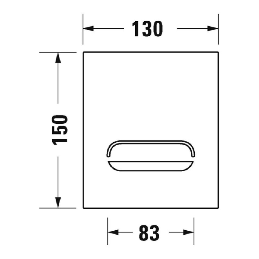 Immagine di Duravit DURASYSTEM placca di comando A2 a batteria per orinatoio finitura cromo WD5006023000