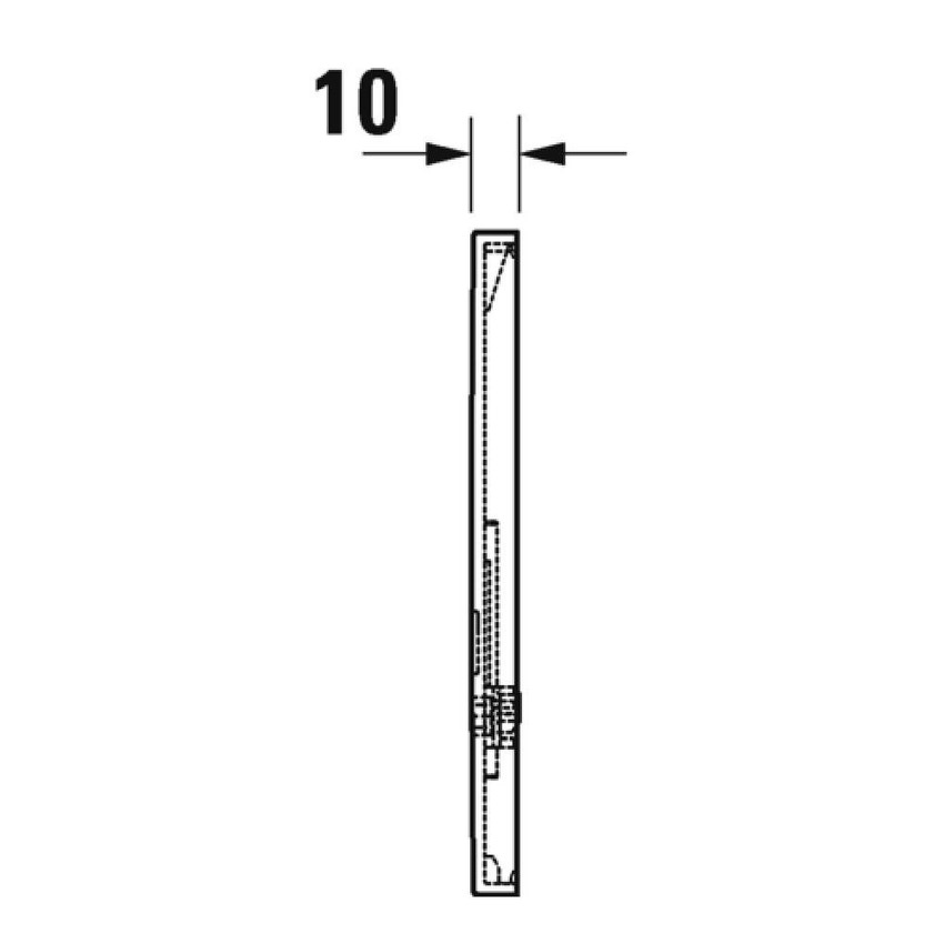 Immagine di Duravit DURASYSTEM placca di comando A2 a batteria per orinatoio finitura cromo WD5006023000