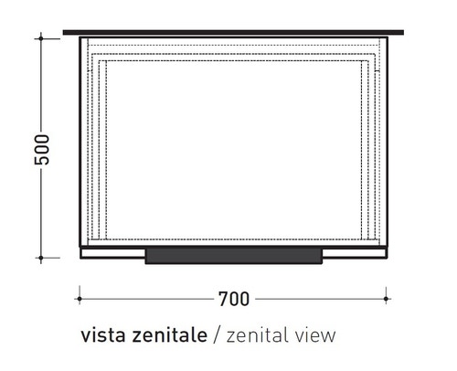 Immagine di Flaminia BOX base sospesa, 1 cassetto,  L.70 P.50 H.25 cm, con top, finitura ok arly BX297+BXPR51ARL