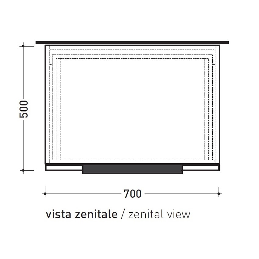 Immagine di Flaminia BOX base sospesa, 1 cassetto,  L.70 P.50 H.25 cm, con top, finitura ok arly BX297+BXPR51ARL