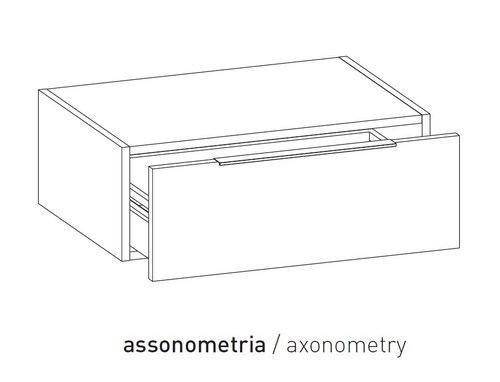 Immagine di Flaminia BOX base sospesa, 1 cassetto,  L.70 P.50 H.25 cm, con top, finitura ok arly BX297+BXPR51ARL