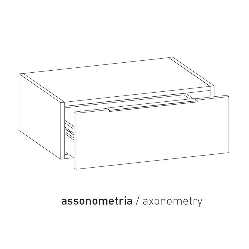 Immagine di Flaminia BOX base sospesa, 1 cassetto,  L.70 P.50 H.25 cm, con top, finitura ok arly BX297+BXPR51ARL